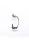 Ear Cuff Zircon Heart Wing Design Nail Model S+ Quality 316L Stainless Tarnish-Free Steel Earring Single Piece - 2