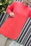 Women's Clothing Plus Size Modal Floral Applique Tunic - 8