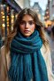 Women's Angora Shawl Scarf - 2