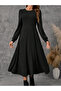 Noelia Premium Thick Textured Long Sleeve Winter Knitwear Dress - 2