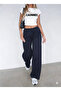 3-Piece Winter Black Gray Navy Wide-Leg Winter Sweatpants Set Plus Size Comfortable Fabric - 3