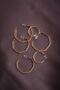 6-Piece Thin Corner Model Gold Hoop Earrings - 2
