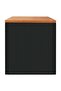 Garden Storage Box Black 220x50x54 cm Poly Rattan Acacia Wood - 4