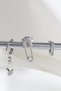 Vip Collection 3-Piece Zircon Jewelled Hook Model Silver Hoop Earrings - 2