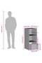 Garden Storage Cabinet Grey 50x55x115 cm Poly Rattan - 3