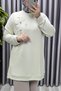 Women's Clothing Plus Size Modal Floral Applique Tunic - 6