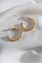 Vintage Gold Hoop Earrings - 2