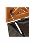 Garden Storage Box Black 220x50x54 cm Poly Rattan Acacia Wood - 7