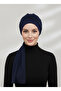 Nova Bandana Navy Blue Ready-To-Wear Turban Hijab Bonnet Suitable for Medical Use - 2