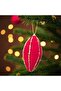 New Year Drop Decoration 12cm with Velvet Glitter Stripes 3-Piece Ast7205 - 2