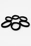 50 Pieces Black Towel Elastic Buckle Medium Size Cotton Flexible Women's Hair Accessory - 2