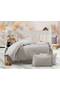 100% Organic Cotton Muslin Gray Space Embroidered Baby Bedding Set – 4 Pieces - 2