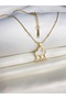 Rain Drop Cloud Steel Gold Necklace Non-Tarnish Zircon Stone Gift Trend - 6