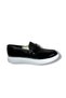 Rasgo 5135-26 patent leather print men's shoes with bow buckle - black & white - 2