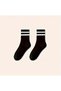 Pack of 6 Hoop Tennis College Cotton Socks (2 Pairs Black, 2 Pairs White, 2 Pairs Grey) - 3
