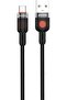 Alum. Alloy Braided Cable USB to Type-C 1.2m - Black