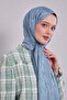 Petrol Blue Geometric Pattern Jacquard Shawl - 2