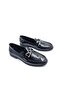 Black Patent Leather Women's Loafer Shoes - 3