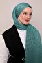 شال كابري بنمط الجاكار الكريستالي الأخضر - 2