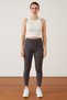 High Waist Sports Leggings Women's Gathering Long Leggings Stretchy Firming Fitness Leggings Ribbed Leggings - 2