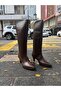 Hope Zippered Heeled (7 cm) Women's Boots Brown - 3