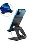 OLIGE Desktop Cell Phone Stand, Adjustable Aluminum Mobile & Tablet Holder (Black) - 7