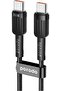 Car Charger (Black, 50W Dual Port + USB-C to USB-C Cable) - 3