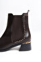 Bette Women's Short Heeled Shiny Boots A006-K9782 - 4