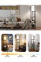 Floor Lamp with Shelves, Modern Wooden Corner Shelf Lamp (Bulbs Not Included) - 6