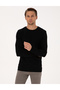 Black Slim Fit Crew Neck Sweater 50316798-Vr046 - 3