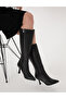 Black Heeled Leather Boots 50314213-Vr046 - 3