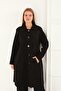 Knitwear Coat with Collar and Pockets Patterned - 3