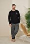 طقم بيجامة رجالي بأكمام طويلة مصنوع من القطن بنسبة 100% عالي الجودة مطبوع - 2