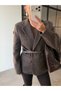Mink Striped Belted Cardigan Jacket - 2