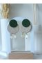 Charm Earrings Polymer Clay Steel Earring Apparatus Khaki Green Natural Stone Dangle Lightweight Earrings - 5