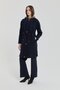Inflatable-Looking Cashmere Coat Navy Blue - 2