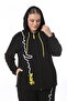Women's Plus Size Winter Viscos Black Bottom Top Set - 5