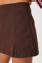 Slit Kaşe Mini Shorts Skirt Lzv0042 Brown - 3