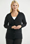 Oversized Pocket Knitwear Cardigan - Black