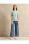 Senior Girls Blue Wide Leg Jeans - 2