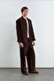 Effective Velvet Finish Brown Jeans - 2
