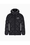 Men's Quilted Hooded Water-Repellent and Breathable Fabric Duck down Filled Black Coat - 5