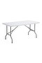 Foldable Lightweight Table White/Grey 6feet
