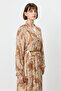 Comfortable Fit Linen Dress Camel - 3