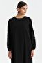 Lace Sleeves Comfortable Fit Dress Black - 3