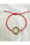 Red String Small Gold Adjustable Bracelet - Does Not Tarnish - 3