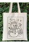 Painting Bag Snowman New Year Cloth Bag Paintable Kindergarten Children Activity Painting - 3