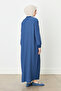 Omzu Embroidered Knitted Dress Indigo - 2