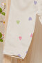 Infant Girls Ecru All Over Heart Print Jeans - 3