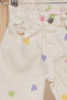 Infant Girls Ecru All Over Heart Print Jeans - 2
